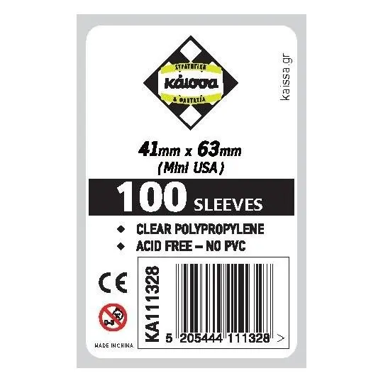 Board Game Sleeves 41x63mm (Mini USA) thumbnail