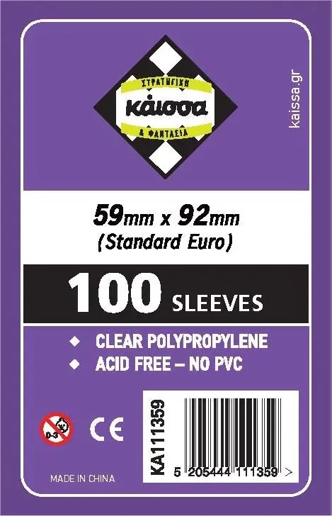 Board Game Sleeves 59x92mm (Standard Euro) thumbnail