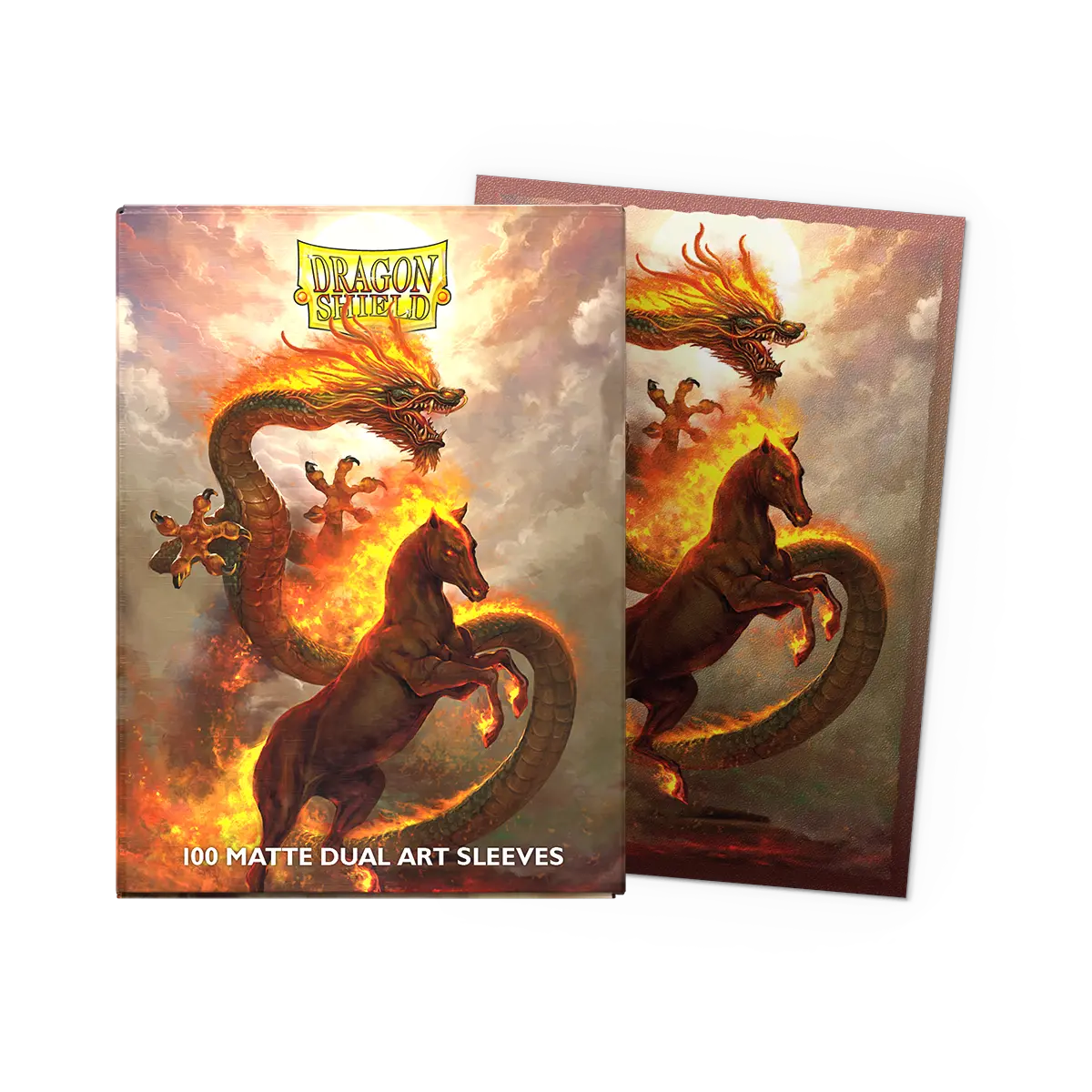Dragon Shield Art Dual Matte Sleeves (Standard Size) – Fire Horse 2026 (100 Sleeves) thumbnail