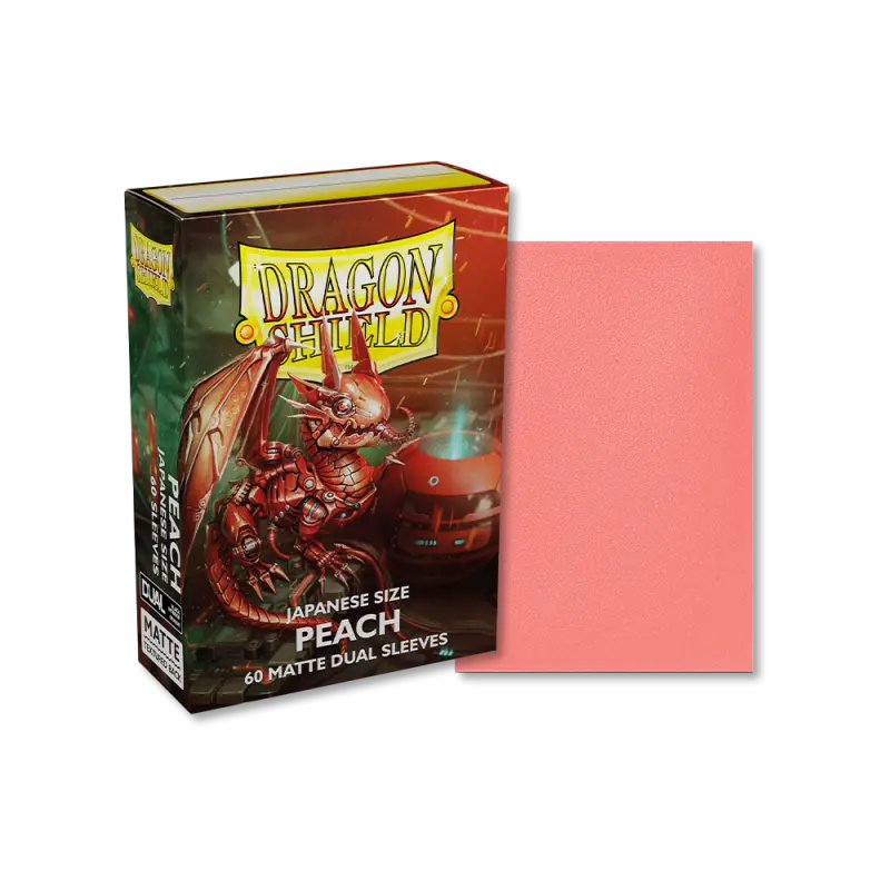 Dragon Shield Small Matte Dual Peach Sleeves 60ct (Japanese Size) thumbnail