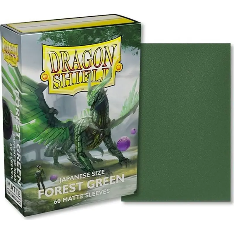 Dragon Shield Small Matte Forest Green Sleeves 60ct (Japanese Size) thumbnail
