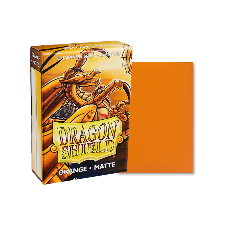 Dragon Shield Small Matte Orange Sleeves 60ct (Japanese Size) thumbnail