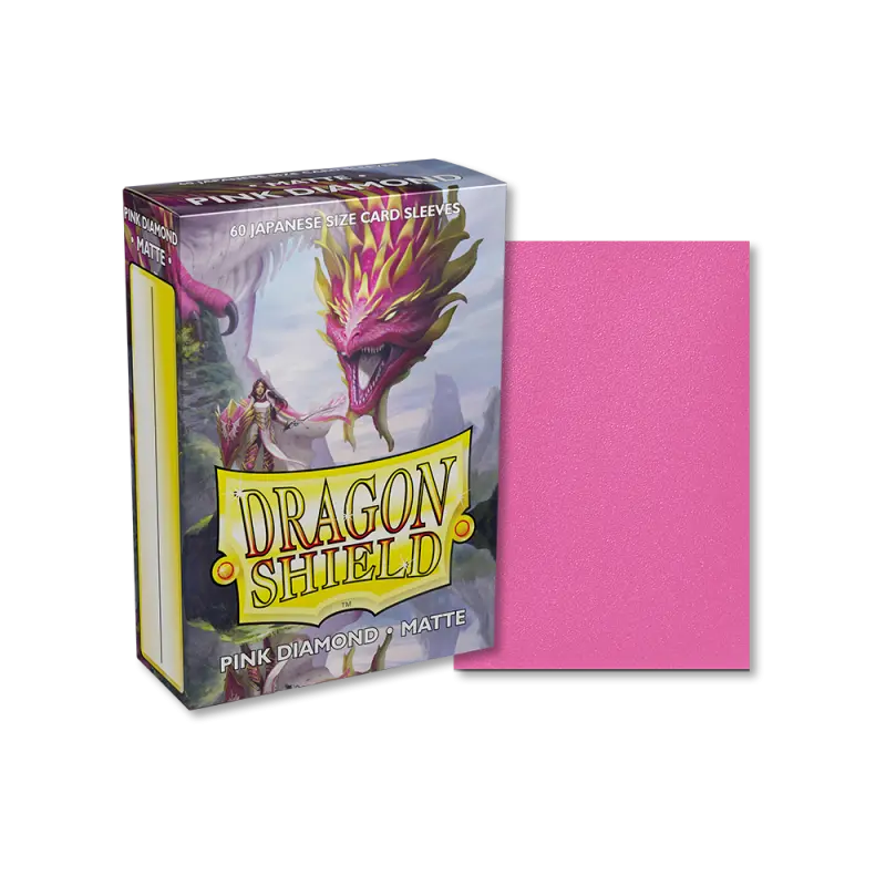 Dragon Shield Small Matte Pink Diamond Sleeves 60ct (Japanese Size) thumbnail