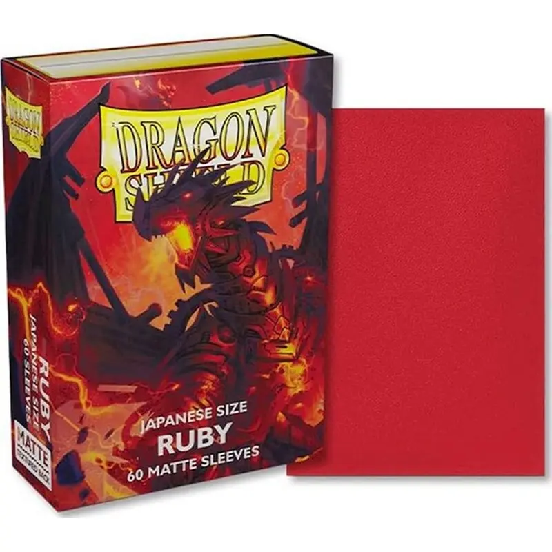 Dragon Shield Small Matte Ruby Sleeves 60ct (Japanese Size) thumbnail