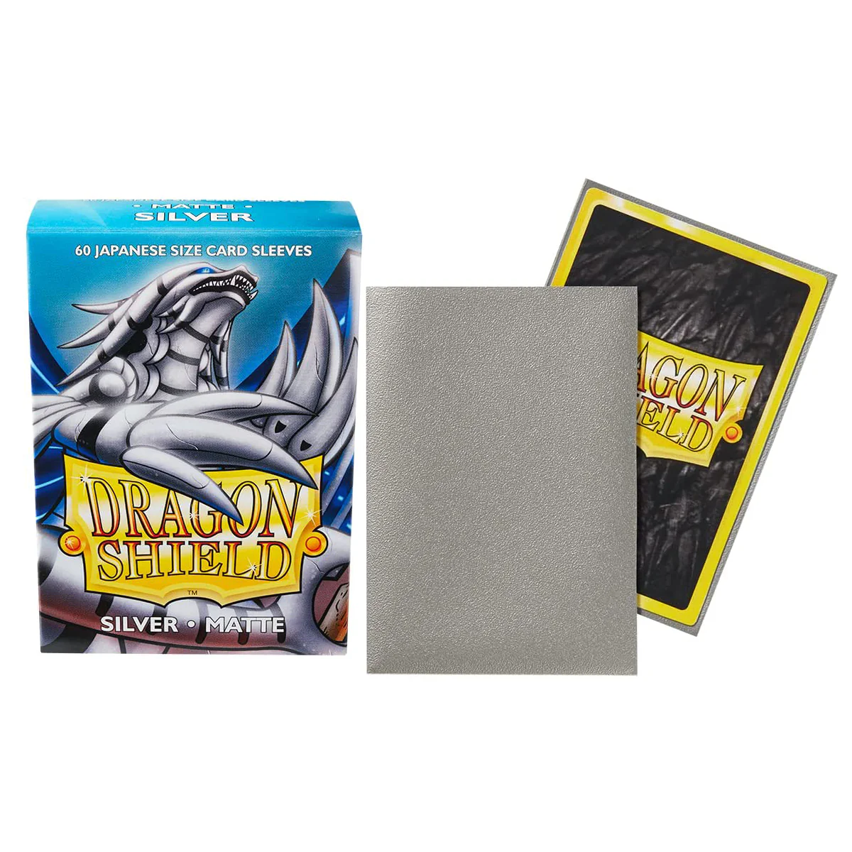 Dragon Shield Small Matte Silver Sleeves 60ct (Japanese Size) thumbnail