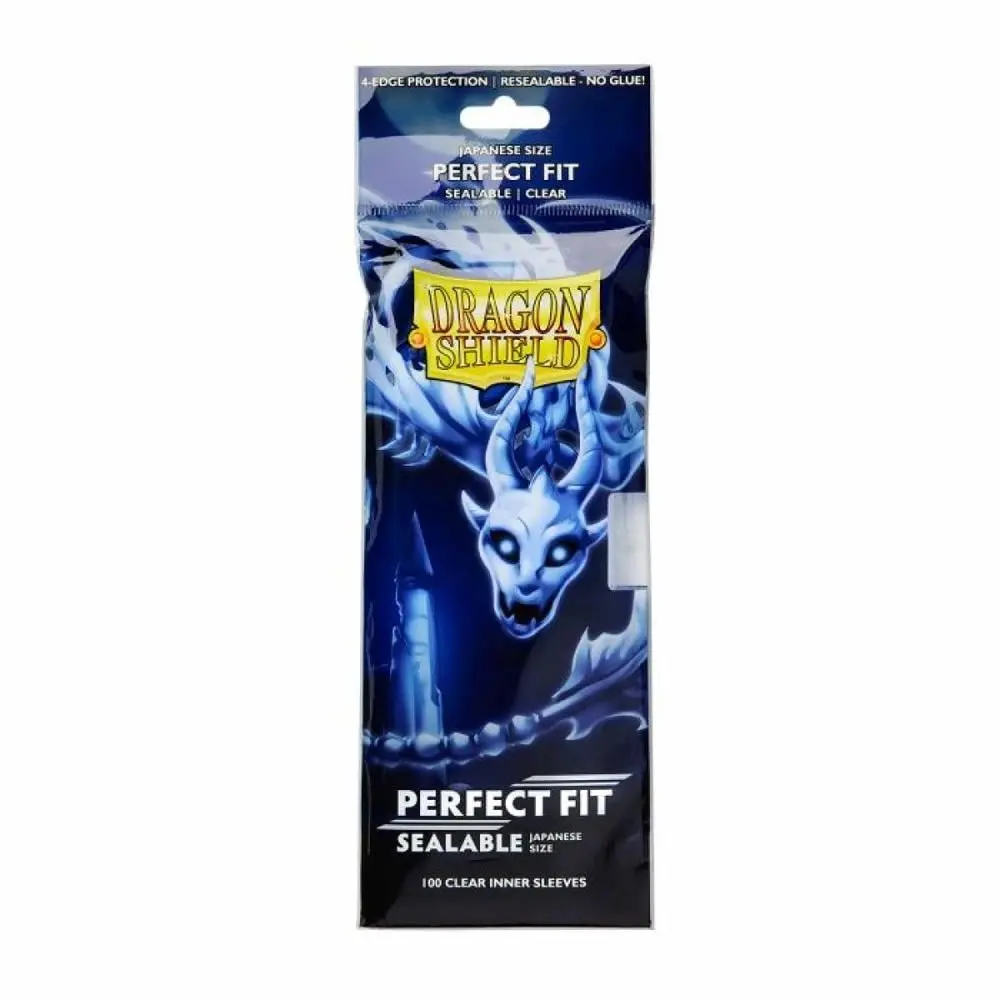 Dragon Shield Small Size Perfect Fit Clear Sealable Sleeves 100ct (Japanese Size) thumbnail