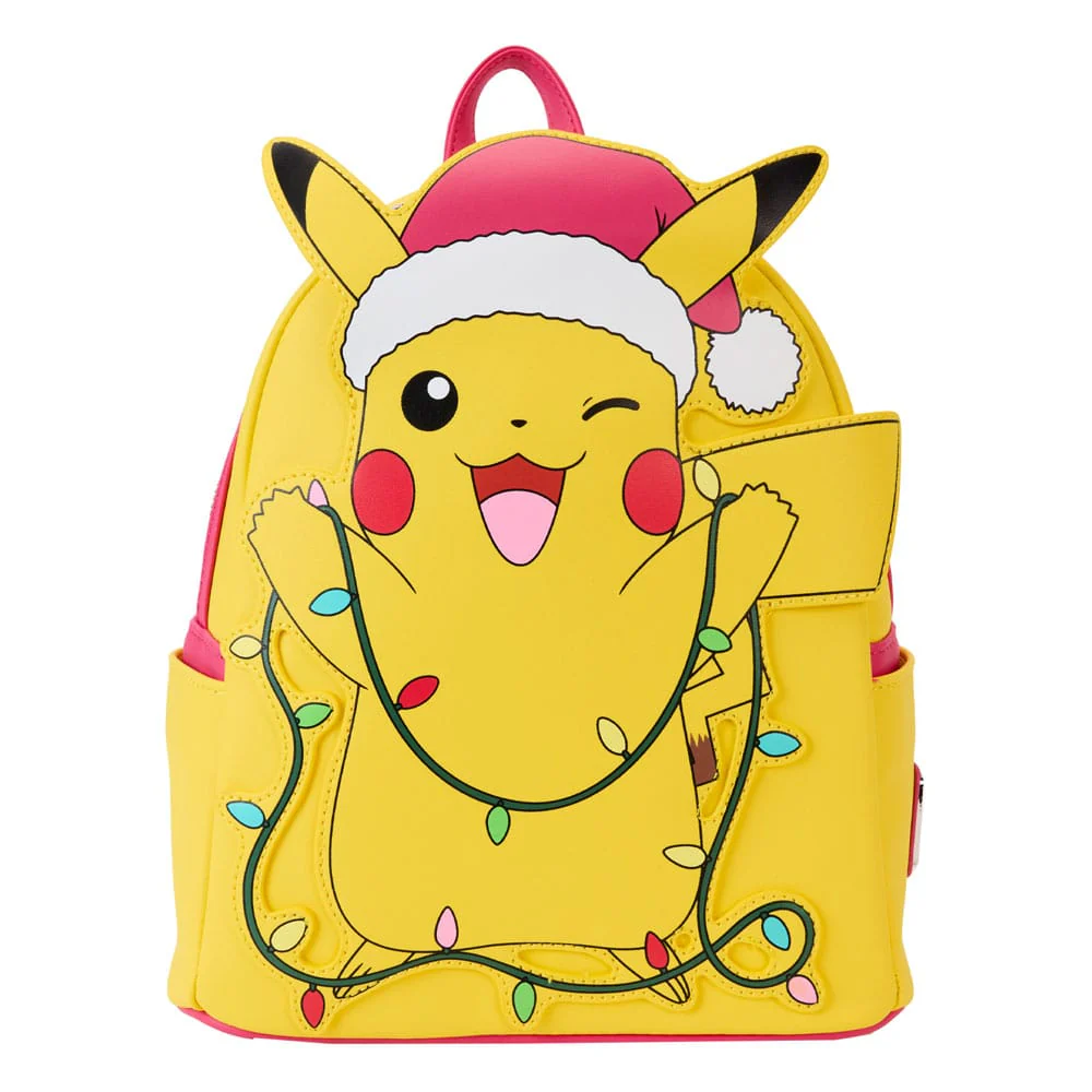 Γυναικεία Τσάντα Πλάτης Mini Loungefly Pokemon – Holiday Pikachu (Light-up) thumbnail