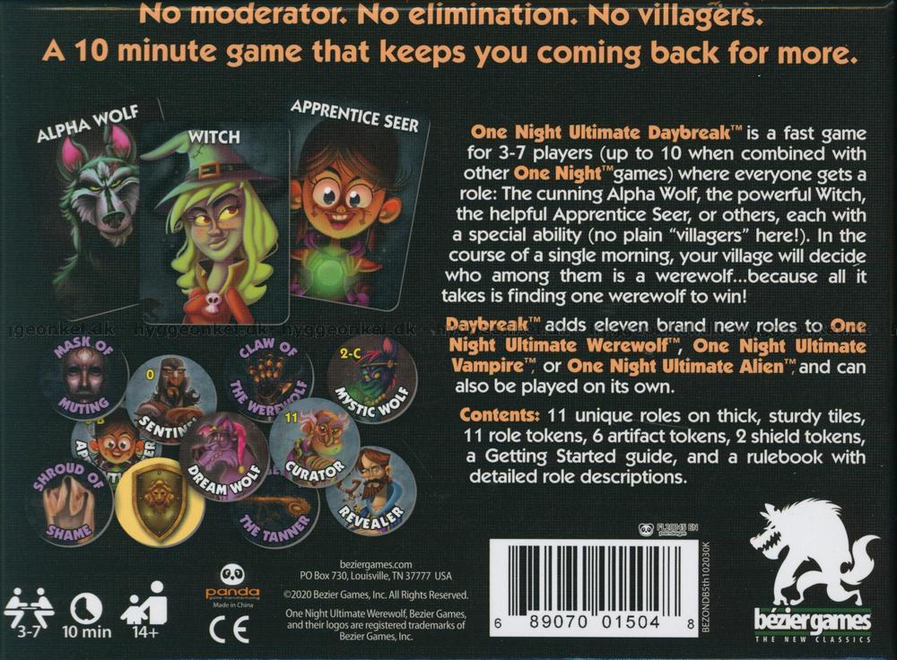 Επιτραπέζιο Παιχνίδι One Night Ultimate Werewolf Daybreak