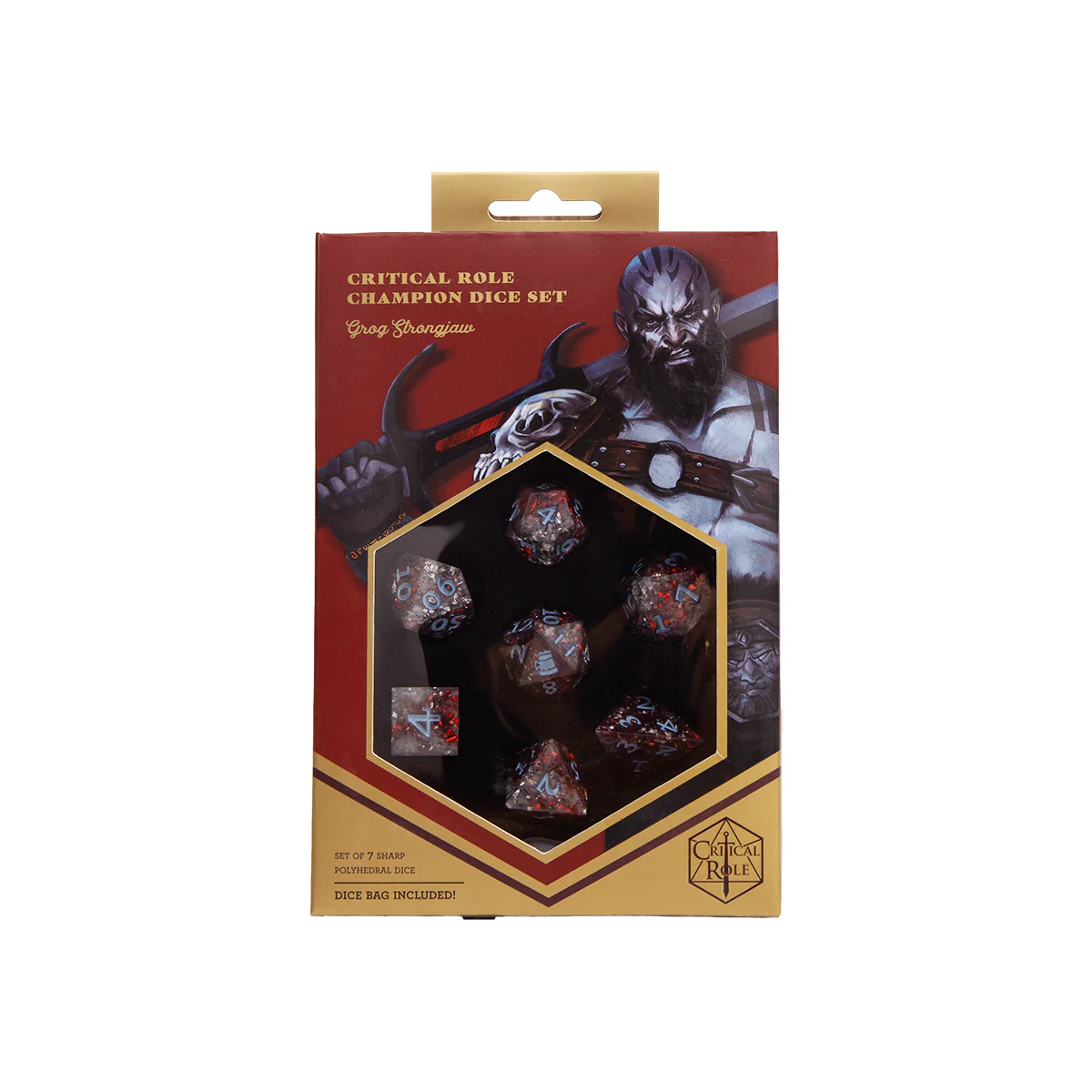 Σετ Ζάρια Critical Role Champion: Grog Strongjaw Dice Set