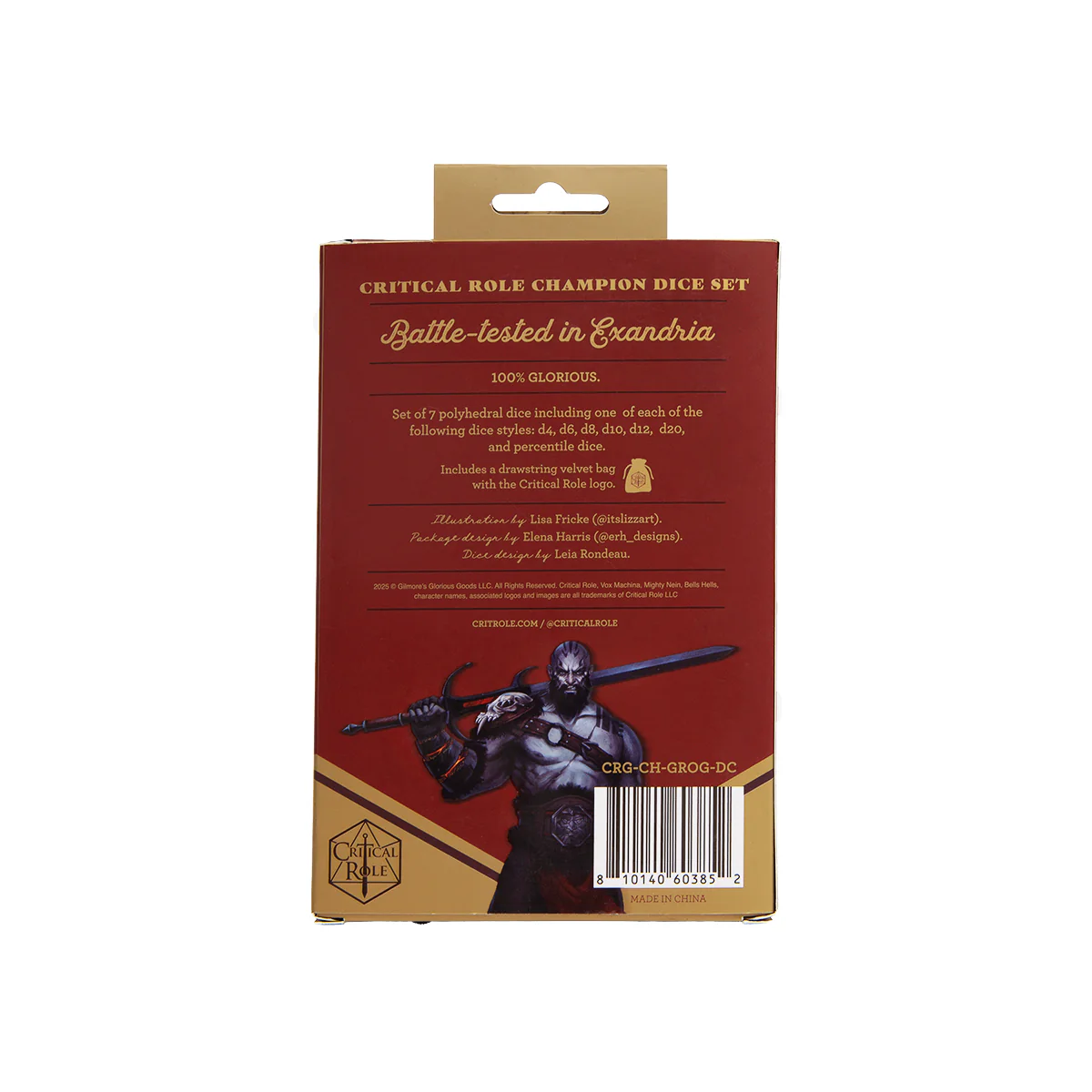 Σετ Ζάρια Critical Role Champion: Grog Strongjaw Dice Set
