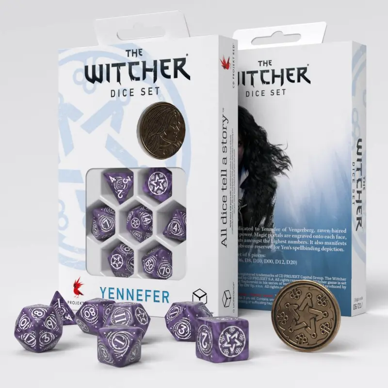 Σετ 7 Ζάρια & Νόμισμα The Witcher: Yennefer – Lilac and Gooseberries thumbnail
