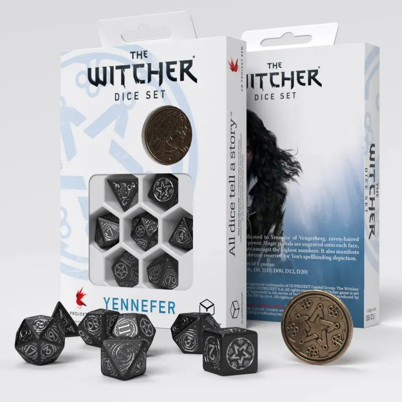 Σετ 7 Ζάρια & Νόμισμα The Witcher: Yennefer – The Obsidian Star thumbnail