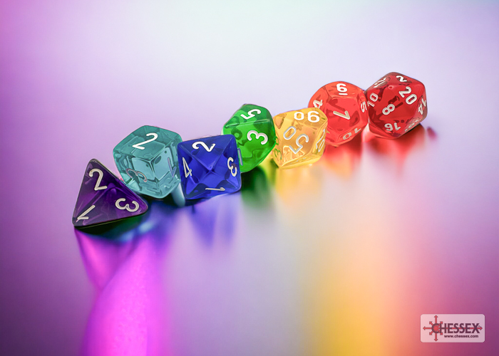 Σετ Ζάρια (7) Prism Translucent GM & Beginner Player